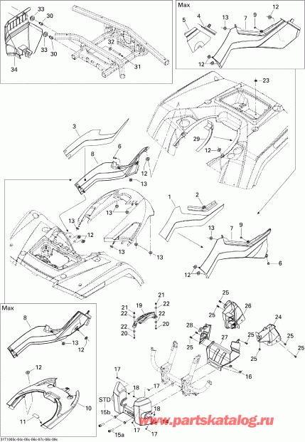    Outlander Max 800R EFI, 2010 - Body And Accessories 3