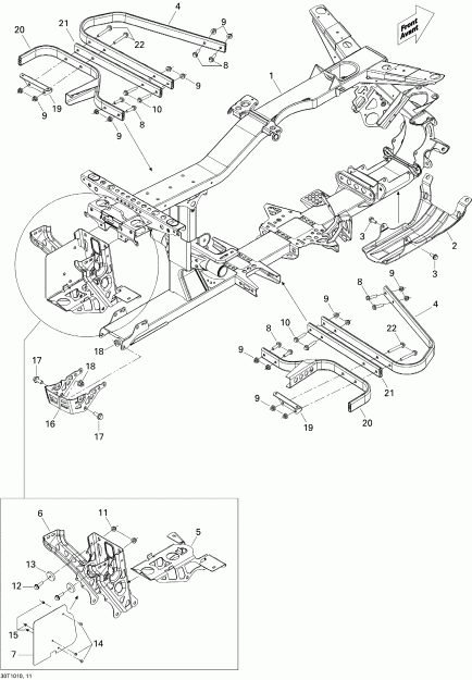 Renegade 800R EFI STD, 2010 - Frame
