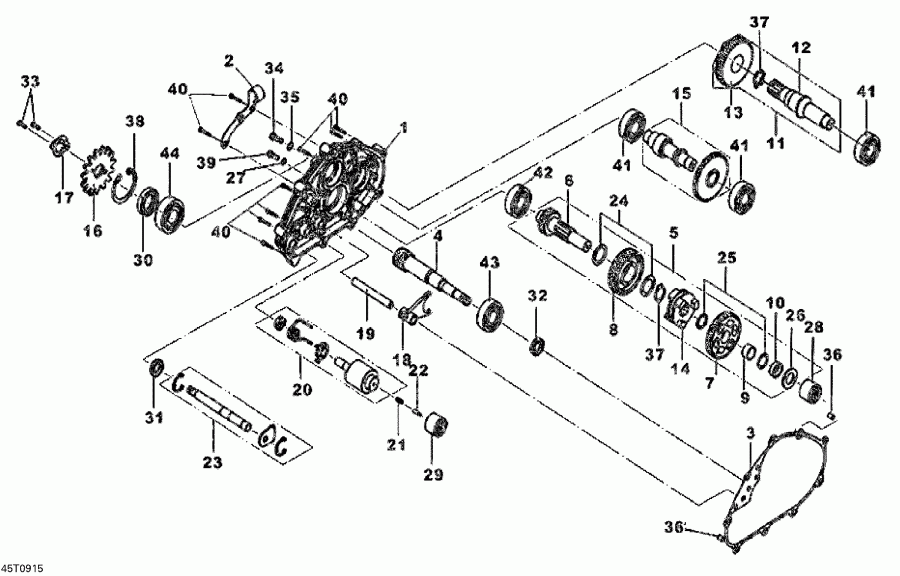  BRP DS 250 NA, CE & INT, 2011 - Gear Box