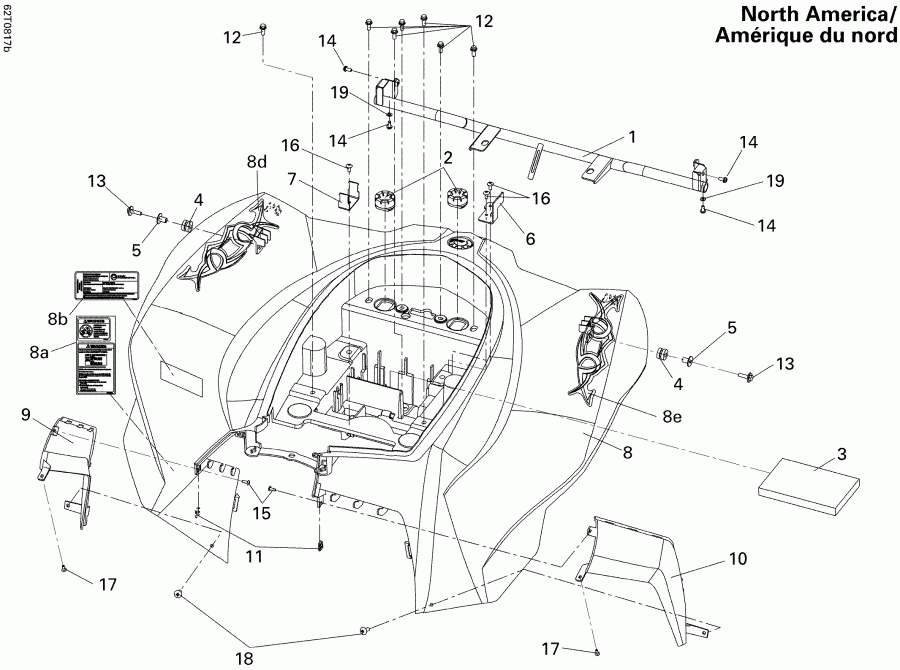   DS 250 NA, CE & INT, 2011  - Rear Fender North America