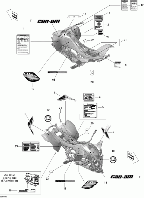  Bombardier DS 450 EFI, 2011  - Decals