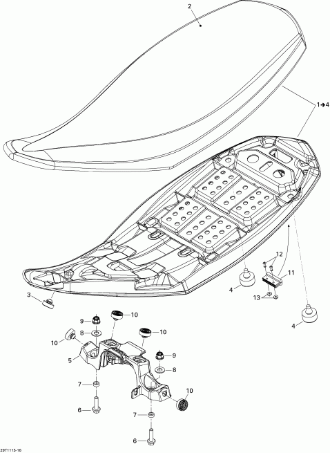 ����������  DS 450 EFI, 2011 - Seat