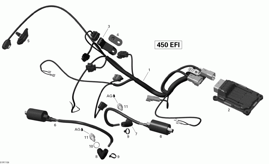 DS 450 EFI, 2011 -     Electronic Module