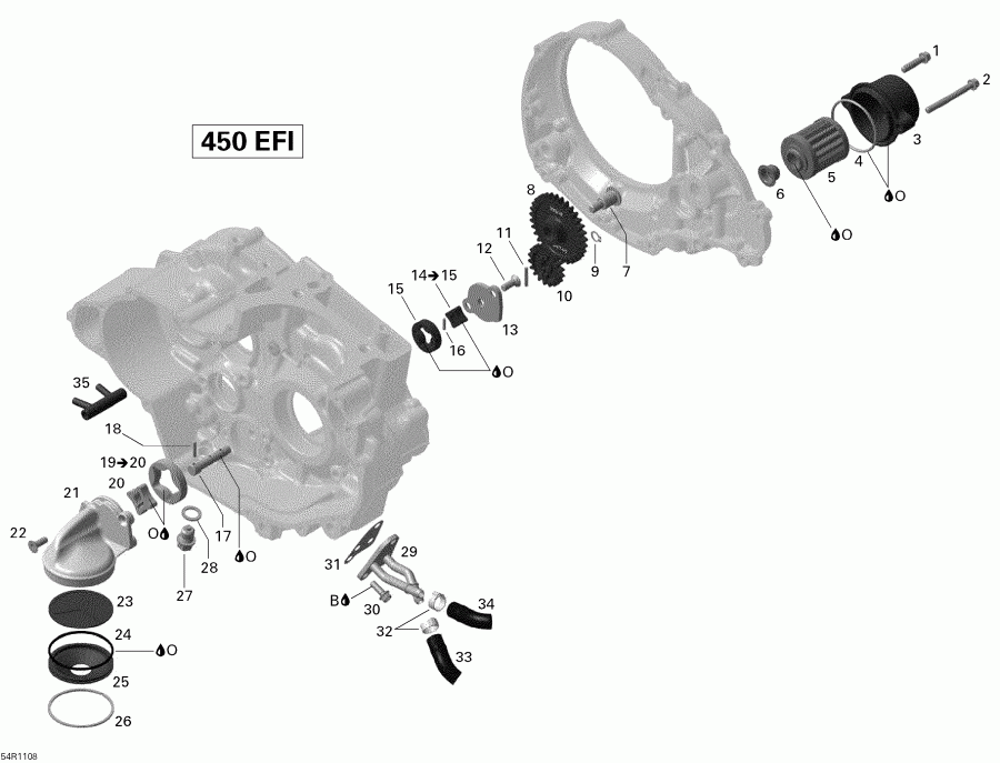   DS 450 Xxc, Xmx EFI, 2011  - Engine Lubrication