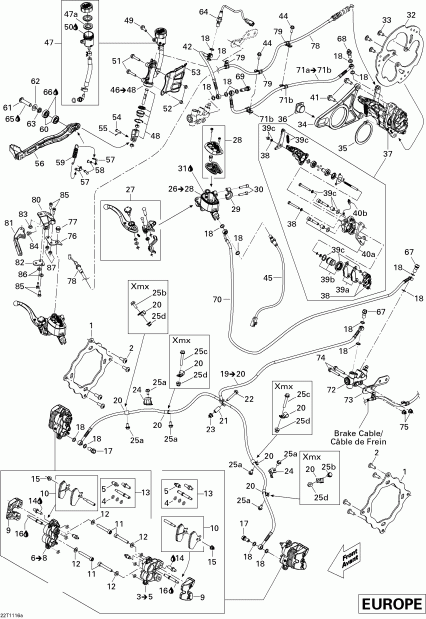 ATV  DS 450 Xxc, Xmx EFI, 2011 - Hydraulic Brakes Xmx Europe
