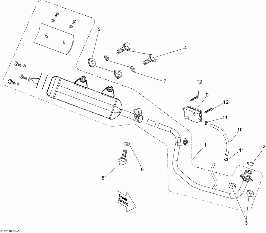 BRP DS 90, 2011 ������ - Exhaust System
