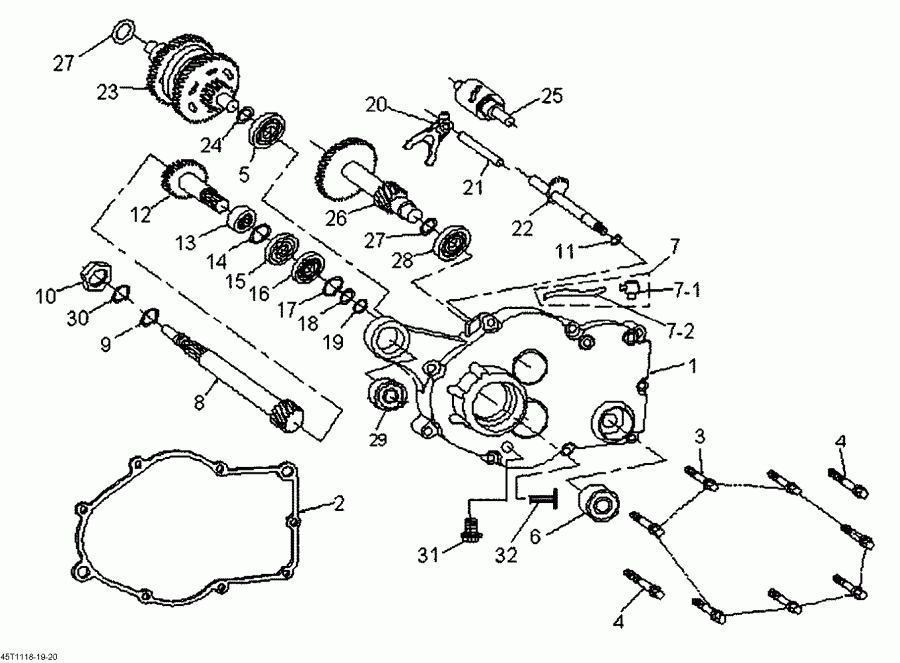 BRP DS 90 X, 2011 ������ - Gear Box