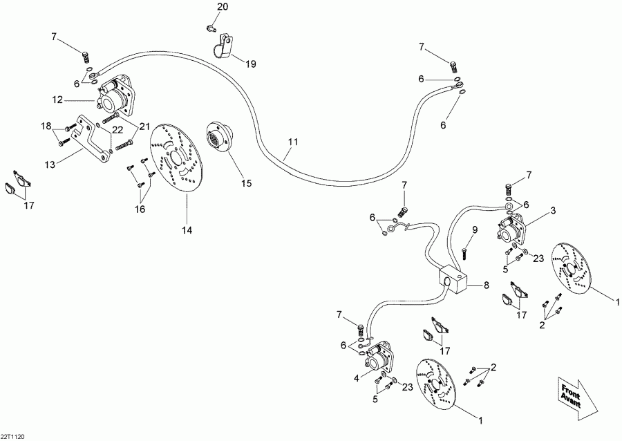   DS 90 X, 2011  - Brakes