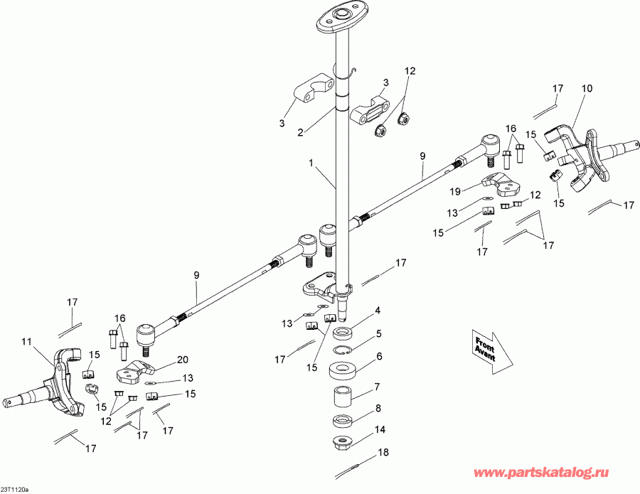 ATV  DS 90 X, 2011 - Steering