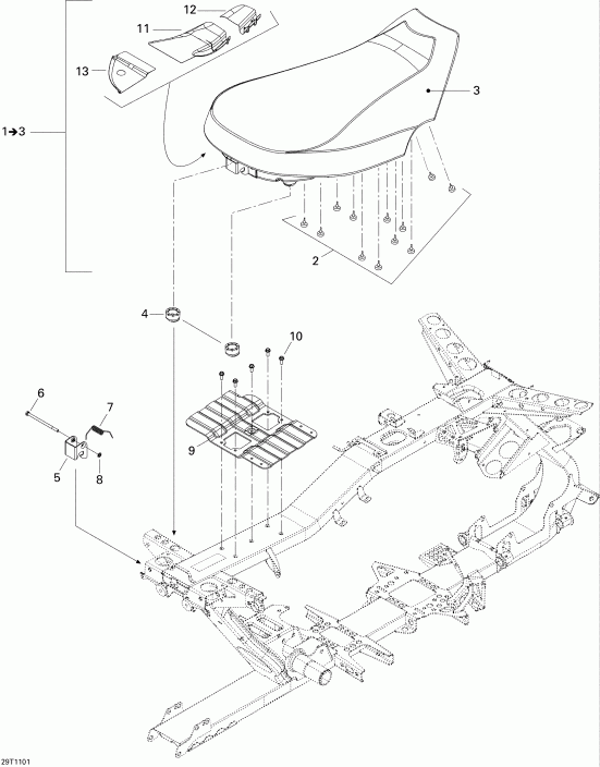  BRP  Outlander 400 EFI, 2011 - Seat