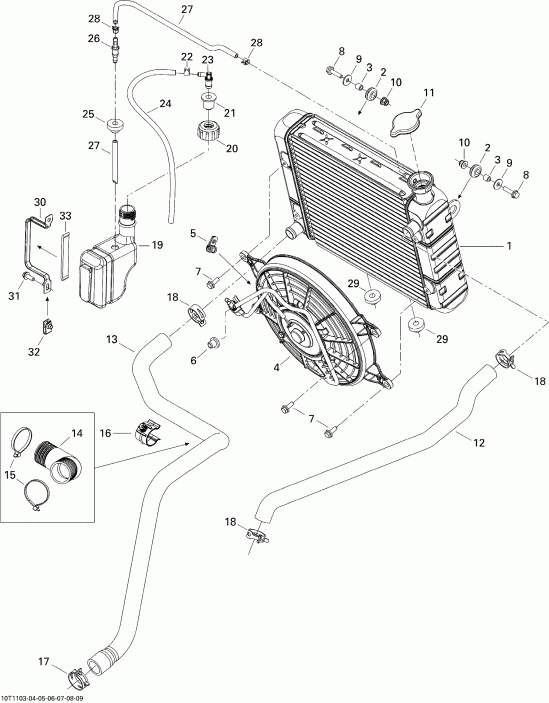    Outlander 500 EFI, 2011 - Cooling System