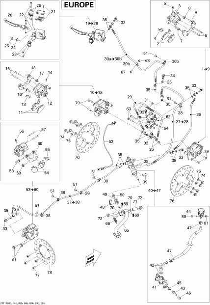 ATV   Outlander 500 EFI, 2011 - Brakes Europe