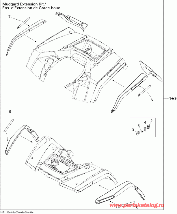 ������������  Outlander 800R EFI, XMR, 2011 ������ - Body And Accessories 5, Mudguard
