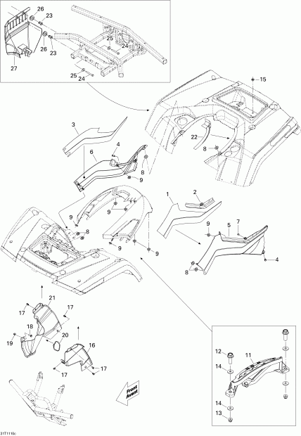 ATV Bombardier Outlander 800R EFI, XXC, 2011 ������ - Body And Accessories 3
