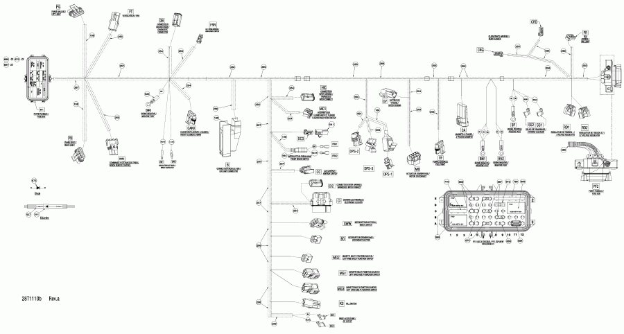 ���������� BRP ����������� Outlander 800R EFI, XXC, 2011 - Main Harness Europe