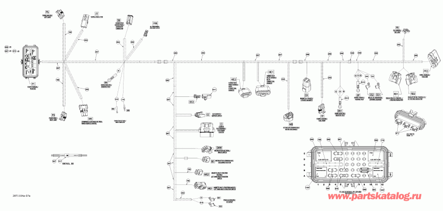 ����������  Outlander Max 500 EFI, 2011 ������ - Main Harness Std