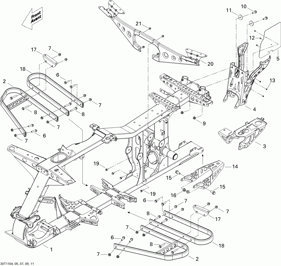  BRP  Outlander Max 650 EFI, 2011 - Frame
