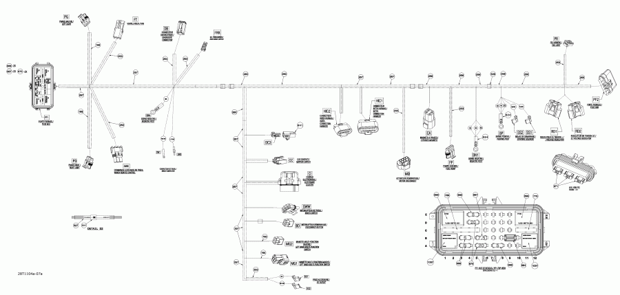  Bombardier Outlander Max 650 EFI, 2011 - Main Harness Std