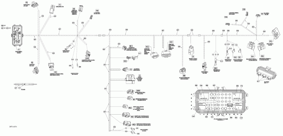   Outlander Max 650 EFI, 2011 - Main Harness Std, Europe