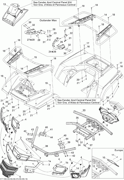 Outlander Max 800R EFI, 2011  - Body And Accessories 2