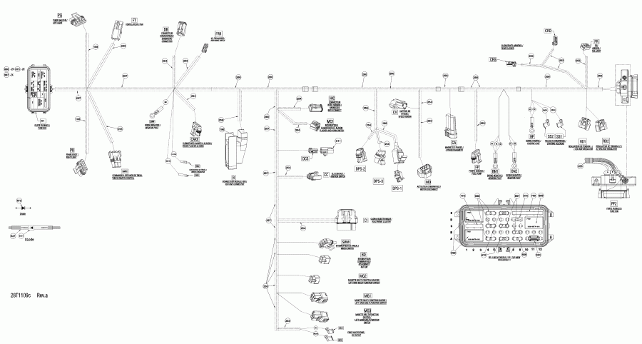   Outlander Max 800R EFI, 2011 - Main Harness Xt, Xtp Europe