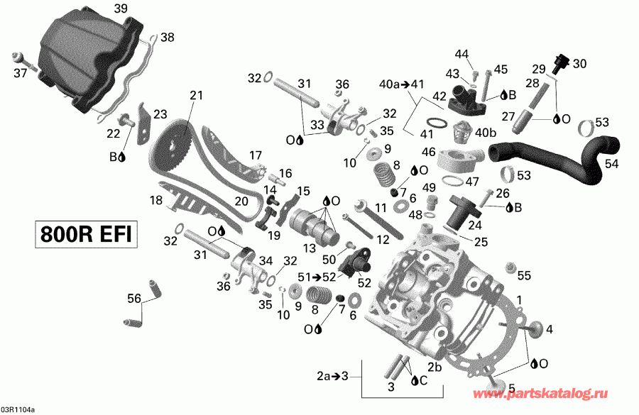 ATV BRP Outlander Max 800R EFI Ltd, 2011  - Cylinder Head, Front
