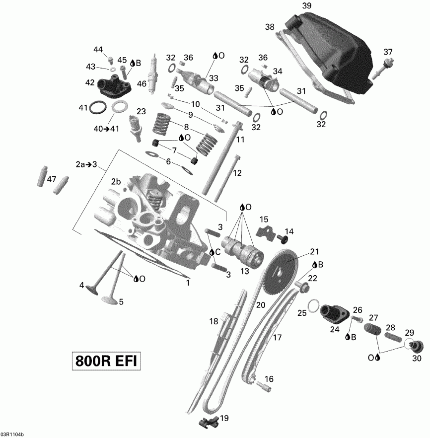   Outlander Max 800R EFI Ltd, 2011  - Cylinder Head, Rear