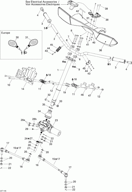 ���������� BRP Outlander Max 800R EFI Ltd, 2011 - Steering