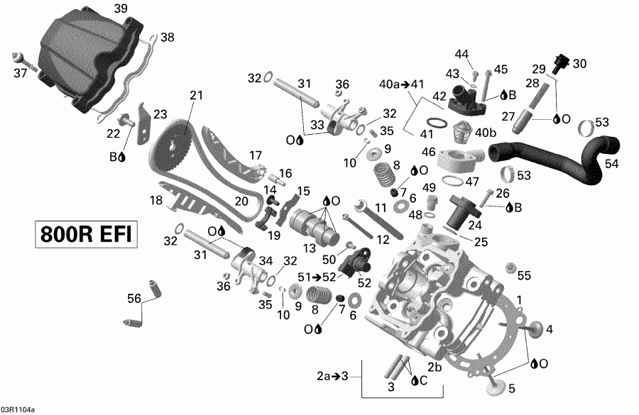   Renegade 800R EFI, 2011  - Cylinder Head, Front