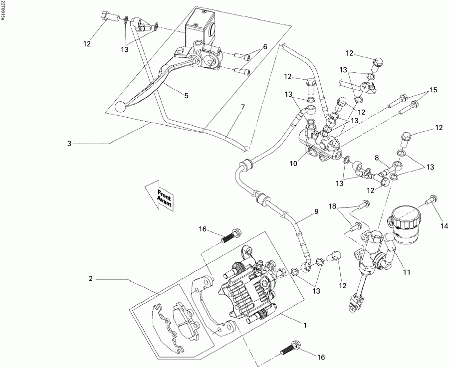 ATV Bombardier ����������� DS 250 NA, CE & INT, 2012 - Rear Brake