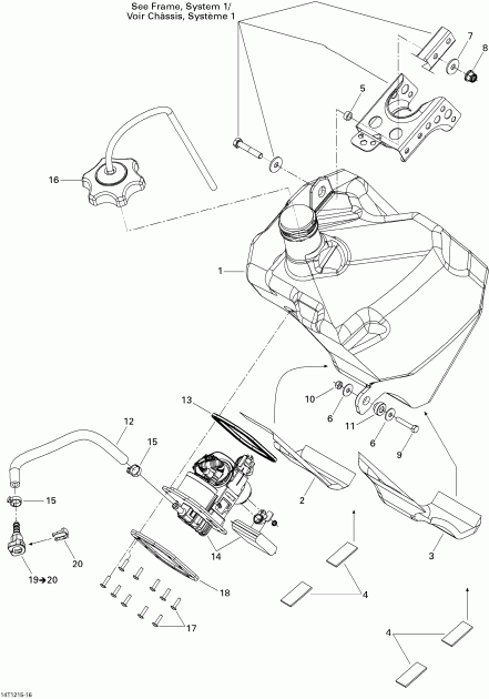 DS 450EFI STD, 2012 - Fuel System