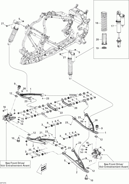   DS 450EFI STD, 2012  - Front Suspension