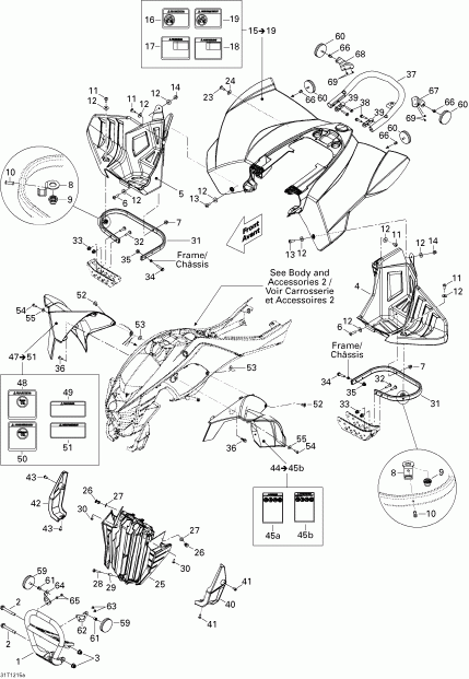 BRP DS 450EFI STD, 2012 ������ - Body And Accessories 1
