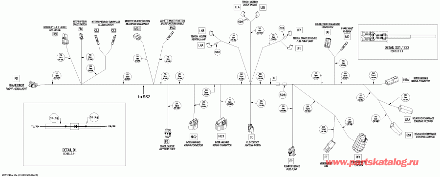 ATV Bombardier  DS 450EFI STD, 2012 - Main Harness Front Section