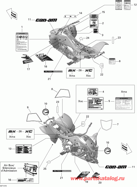 BRP DS 450EFI Xxc & Xmx, 2012 -  Xxc