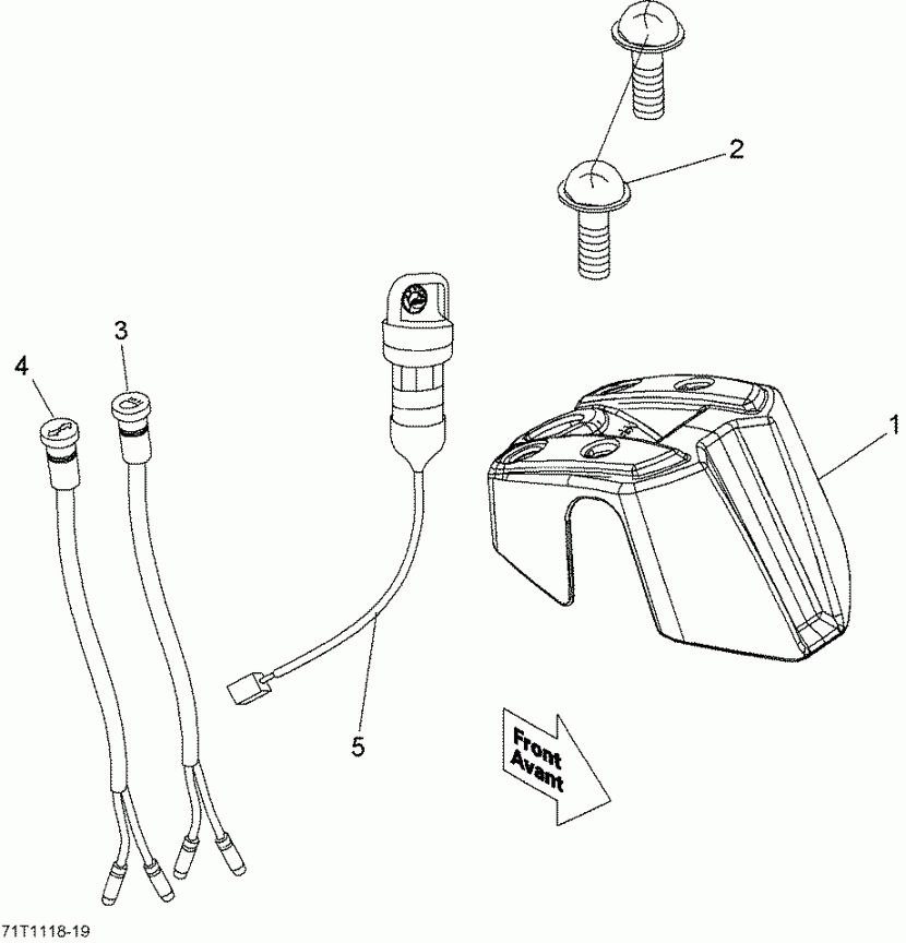 ATV  DS 70, 2012 ������ - Indicator Lights And Cover