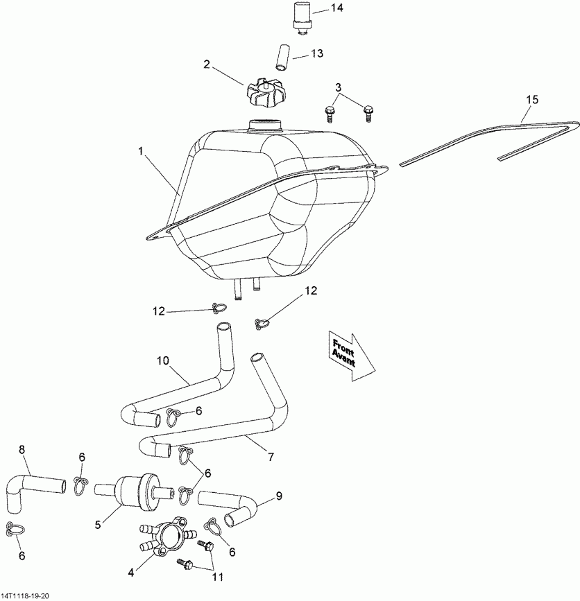  BRP  DS 90, 2012 - Fuel Tank