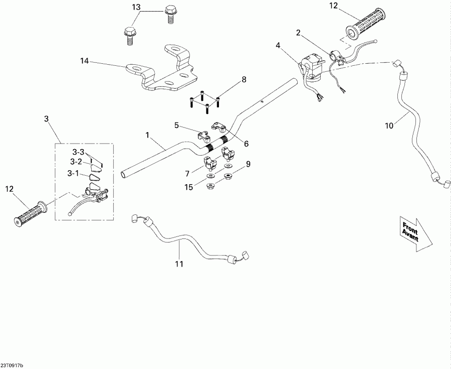 BRP DS 90, 2012 - Handlebar