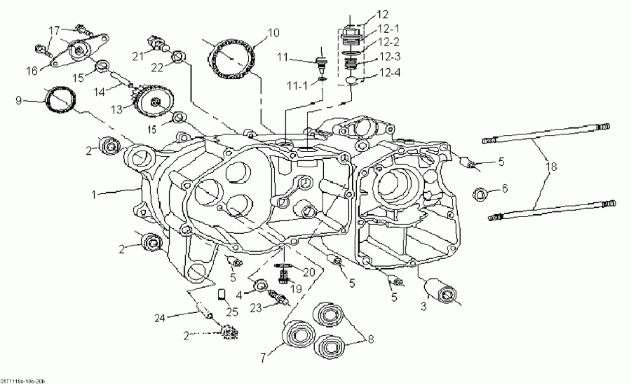    DS 90 X, 2012 - Crankcase, Left