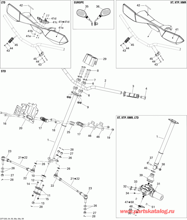 ATV Bombardier ������ Outlander 500EFI STD & XT, 2012 - Steering