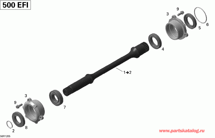  BRP Outlander 500EFI STD & XT, 2012  - Drive Shaft
