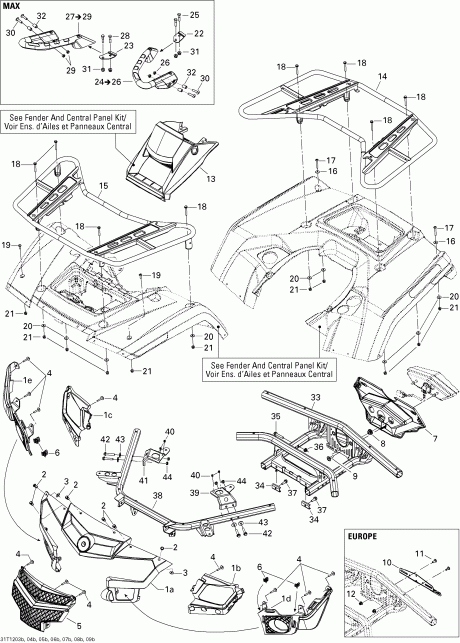   Outlander 500EFI STD & XT, 2012 - Body And Accessories 2