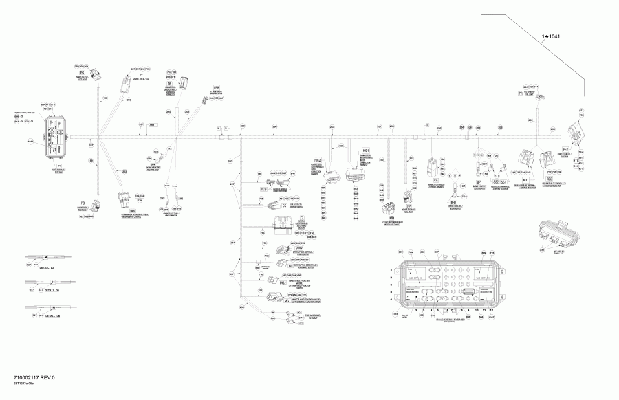  Bombardier Outlander 500EFI STD & XT, 2012 - Main Harness Std