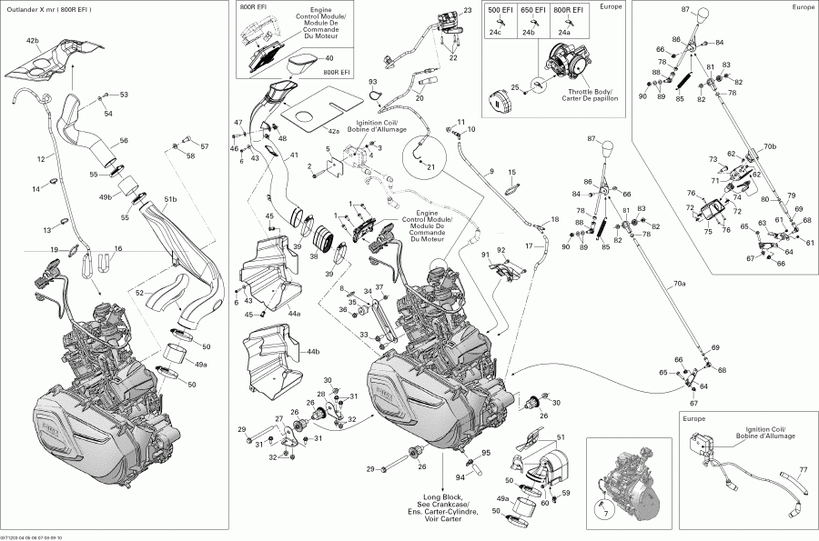 ������ Outlander 800REFI Xmr, 2012 - Engine