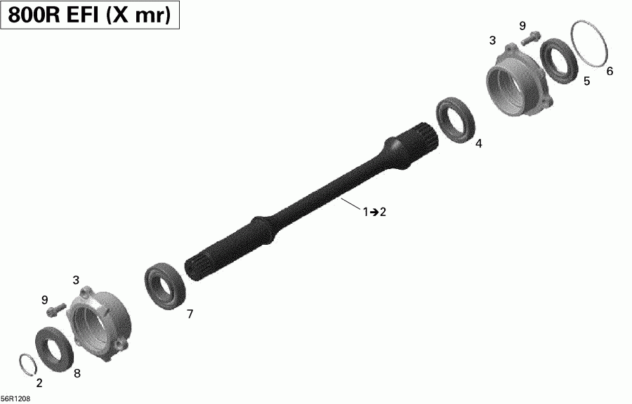 ����������  ������ Outlander 800REFI Xmr, 2012 - Drive Shaft