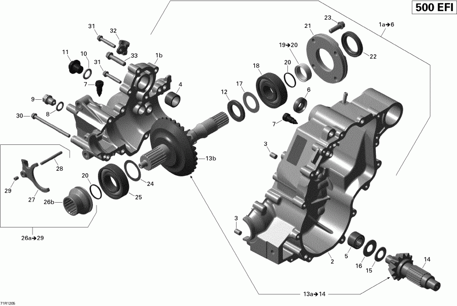   Outlander MAX 500EFI STD & XT, 2012 -  Box Output 