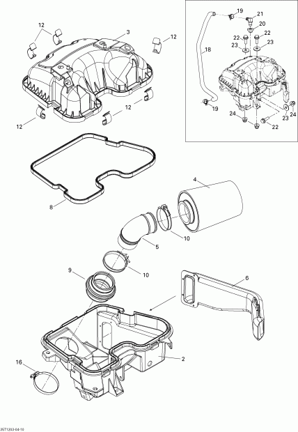 ATV   Outlander MAX 500EFI STD & XT, 2012 - Air Intake Silencer
