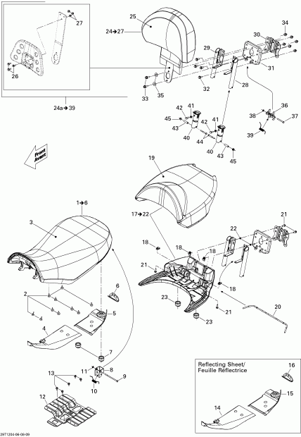 ATV BRP  Outlander MAX 800REFI LTD, 2012 - Seat