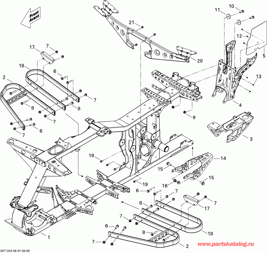  Bombardier  Outlander MAX 800REFI STD, XT & XT-P, 2012 - Frame
