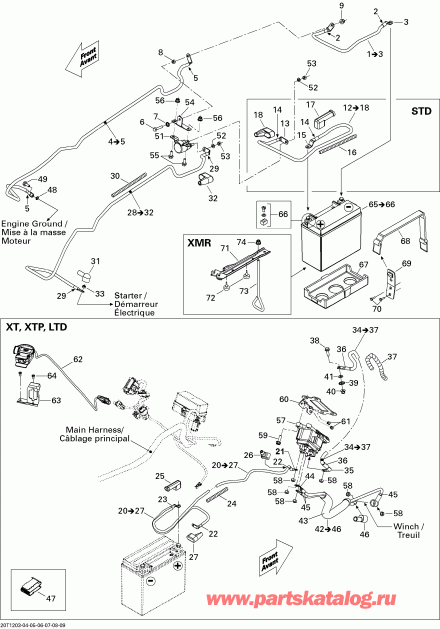 ATV  Outlander MAX 800REFI STD, XT & XT-P, 2012 - Electrical System